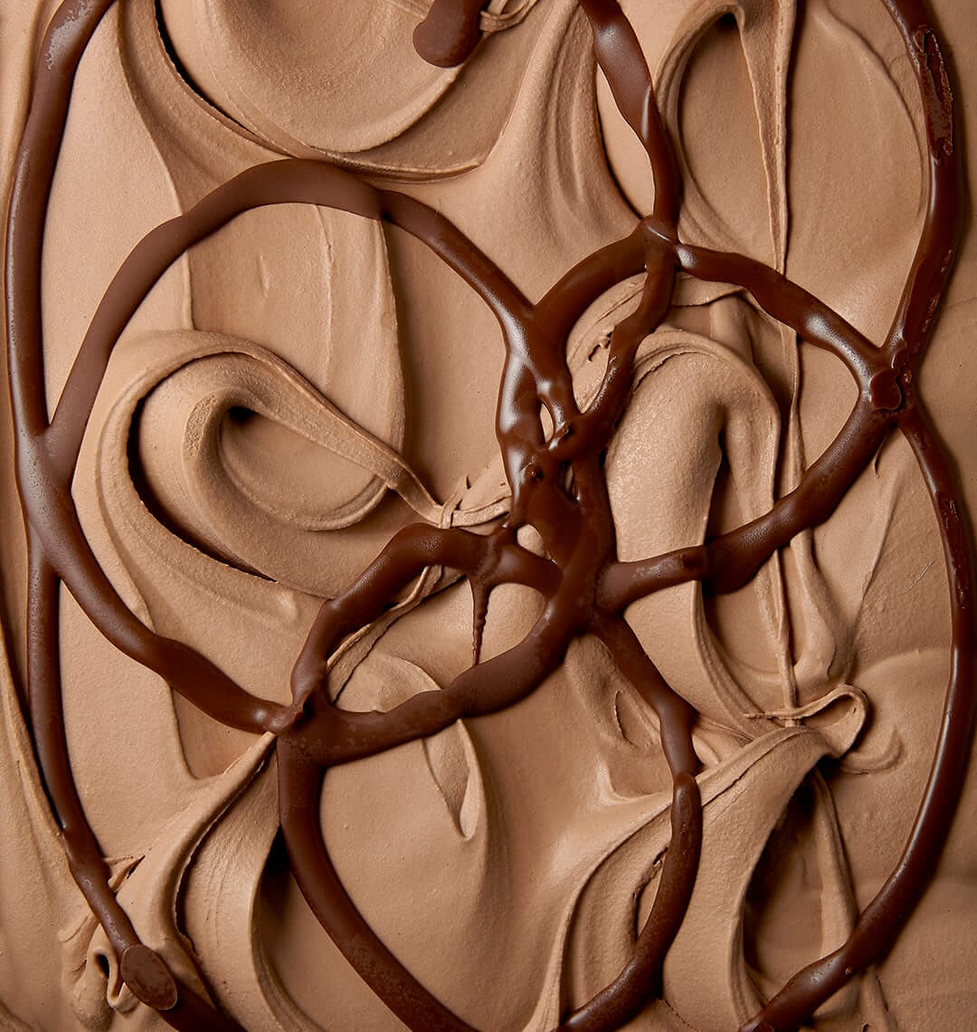Inimitable chocolate ice cream texture