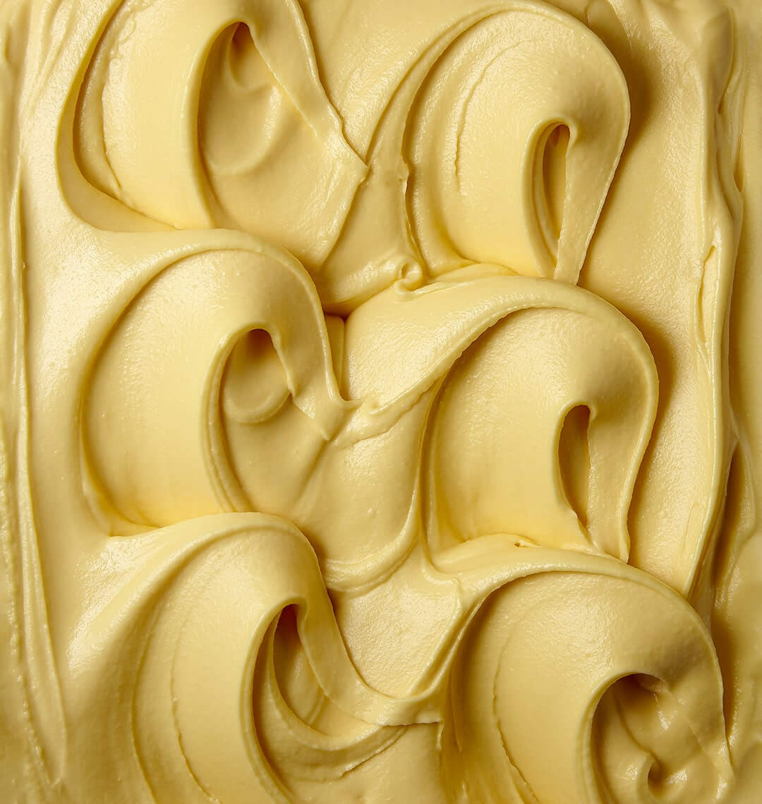 Texture of passion fruit sorbet