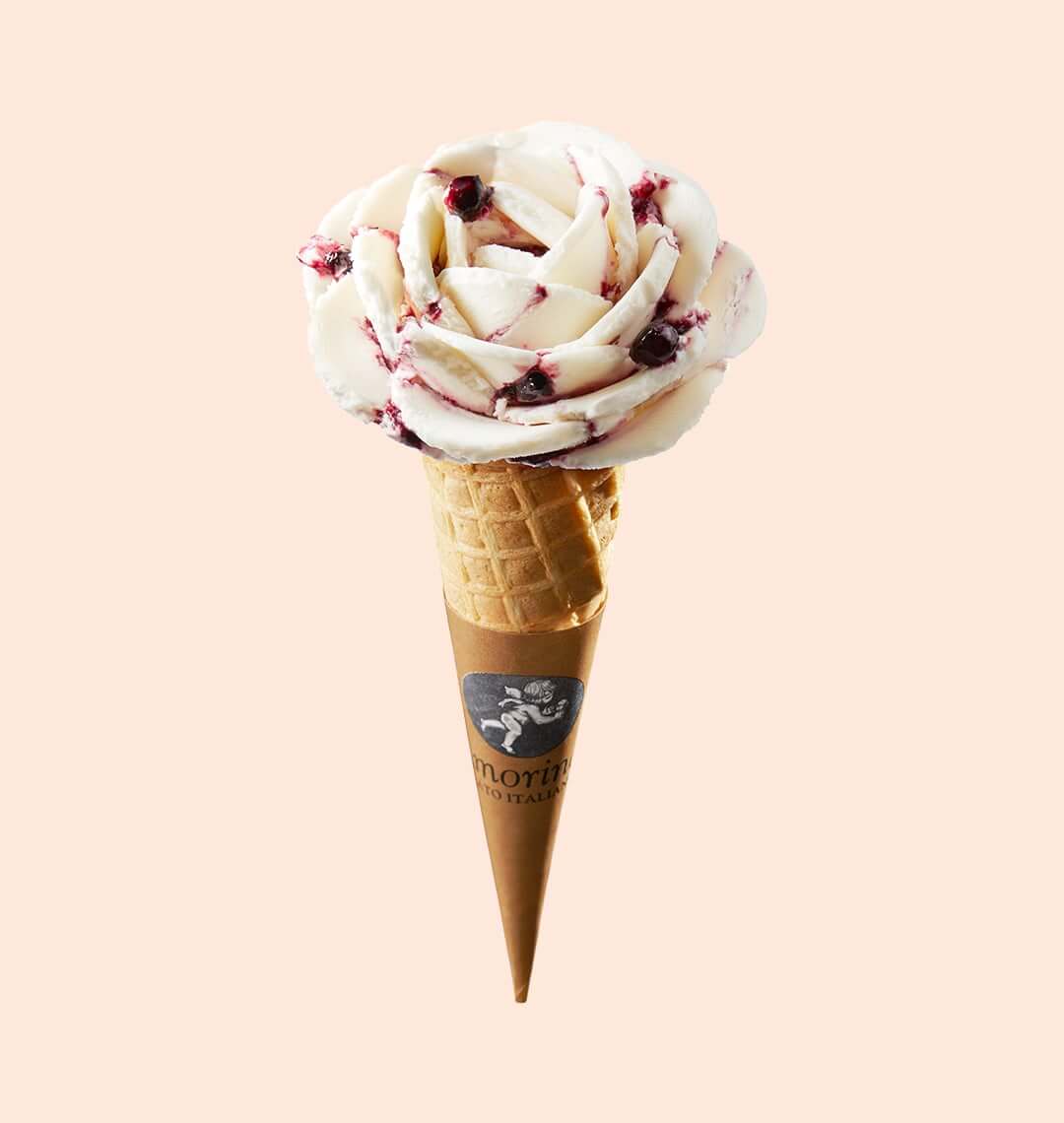 ice cream cone, Cheesecake blueberry flavor