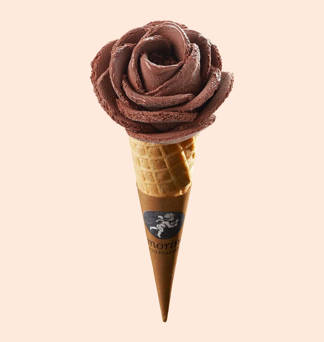 Ice cream cone, Amorino chocolate flavor