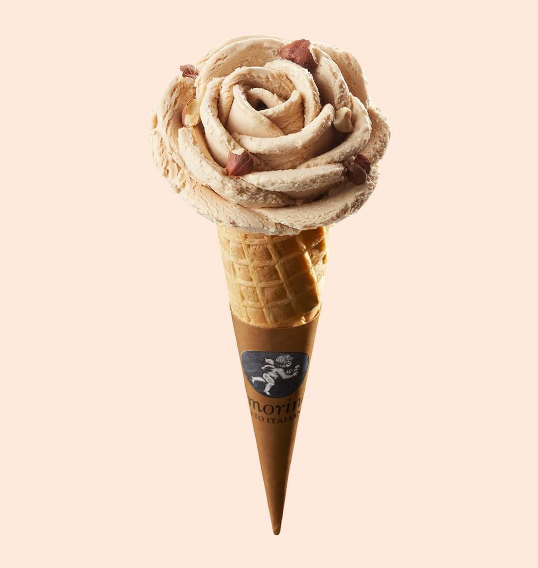 Ice cream cone, trilobata hazelnut flavor