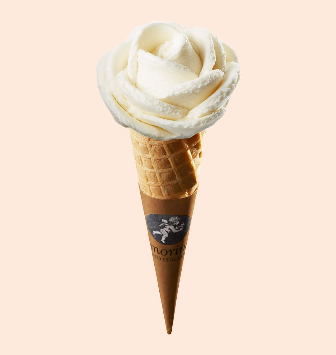 Ice cream cone, 0% butterfat yogurt flavor